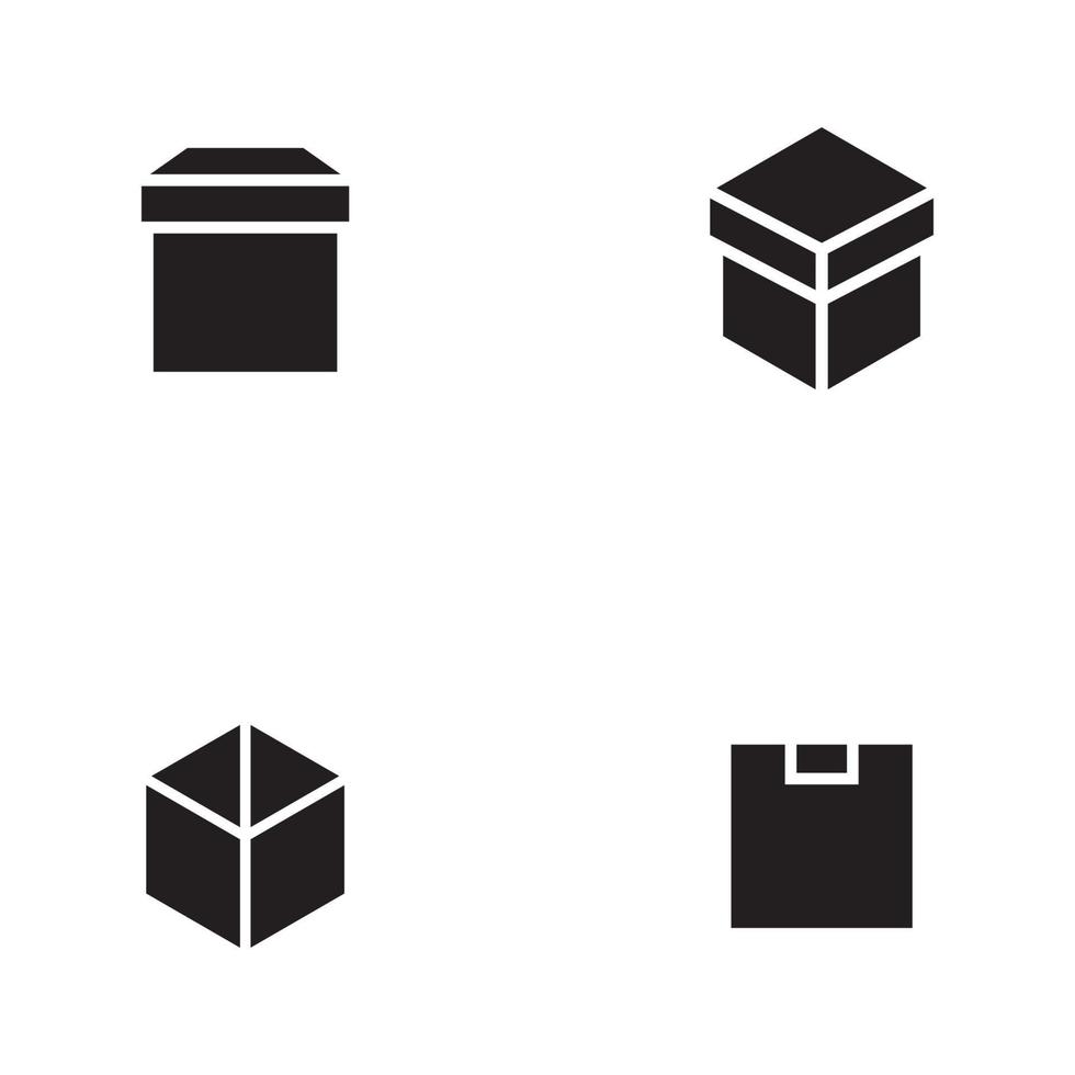 icono de ilustración de vector de caja