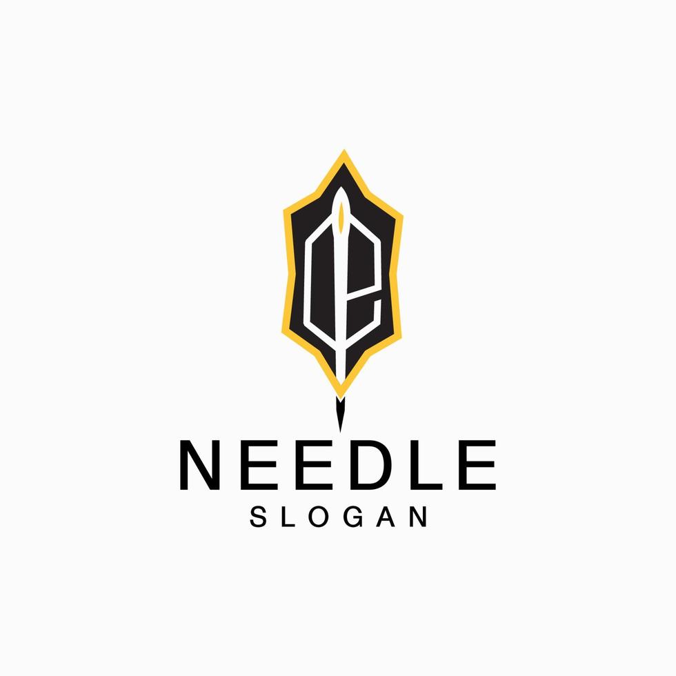 Needle logo icon design vector