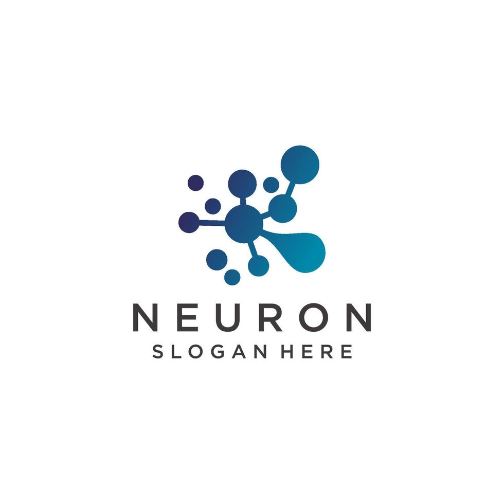 Neuron logo design icon template vector