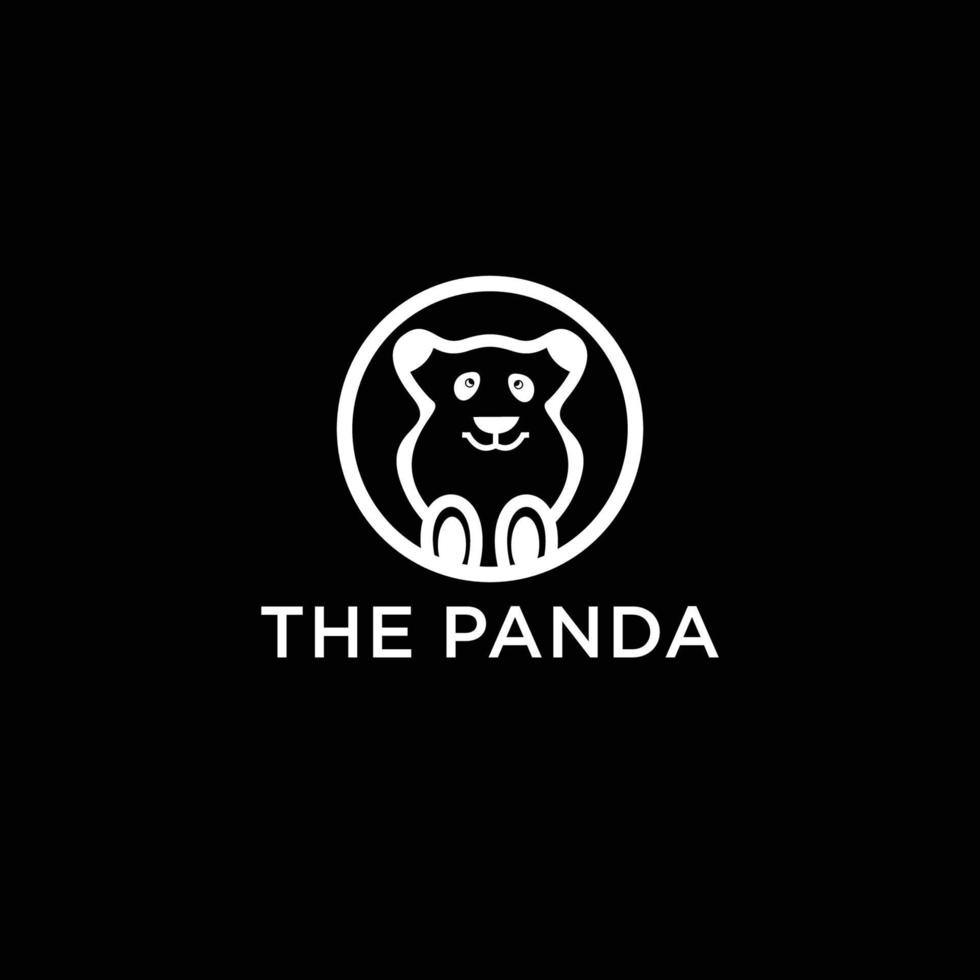 plantilla de diseño de icono de logotipo de panda vector