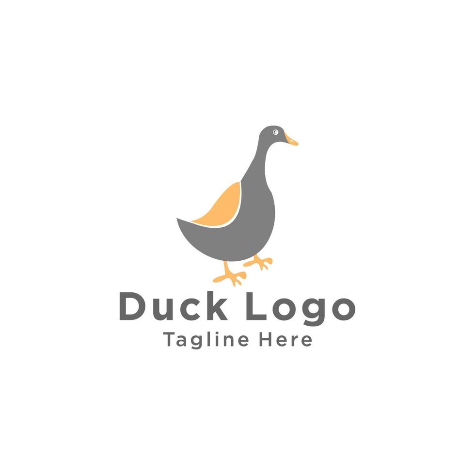 plantilla de diseño de icono de vector de logotipo de pato