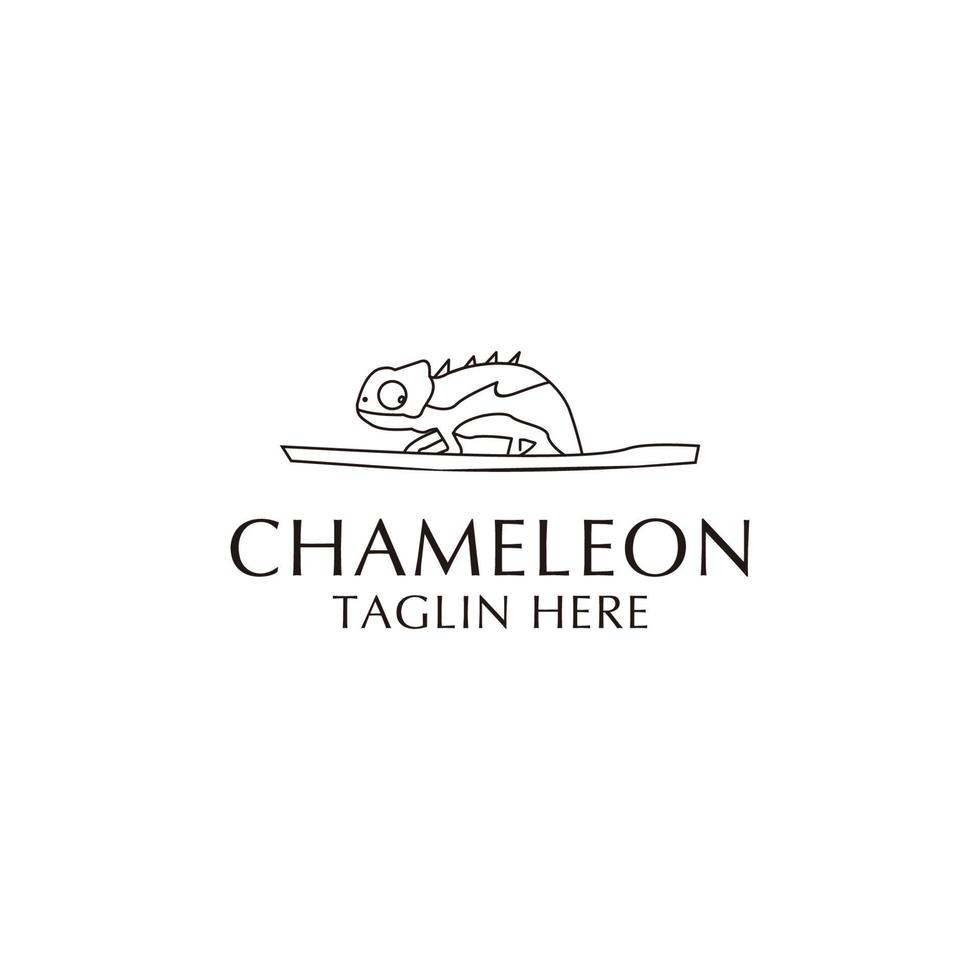 Chameleon logo icon design vector