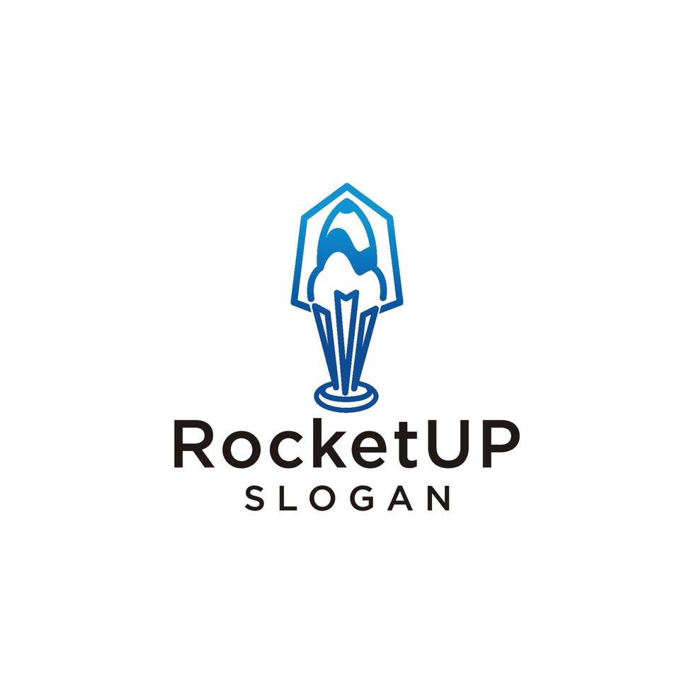 Rocket logo design icon vector