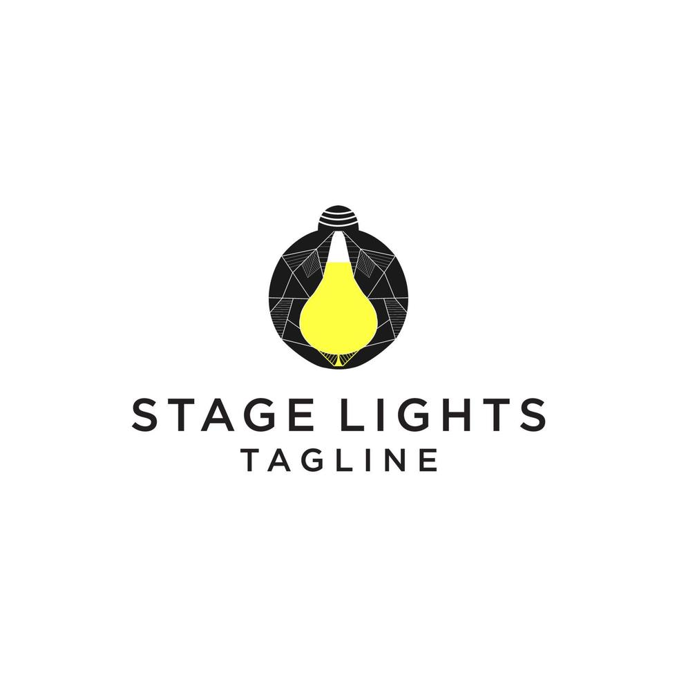 Stage lights logo icon design vector