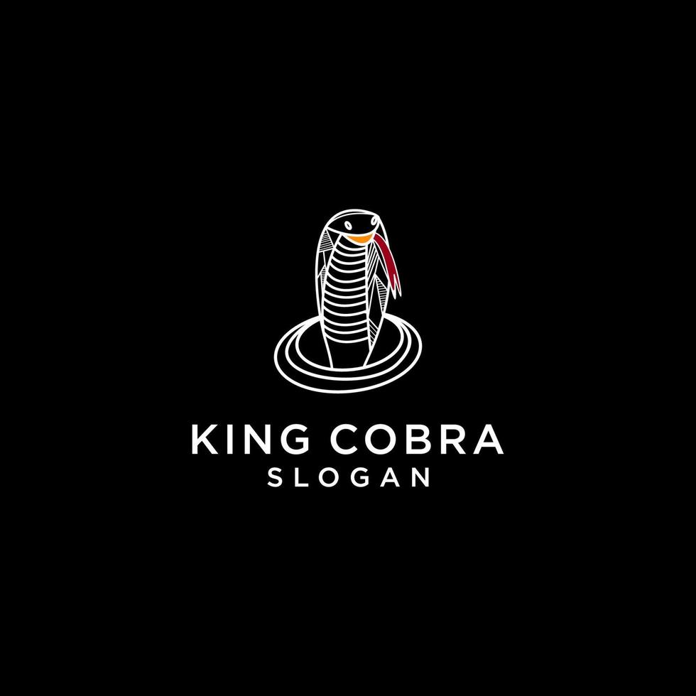 King cobra logo icon design vector