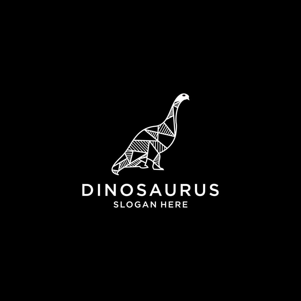 vector de diseño de icono de logotipo de dinosaurio