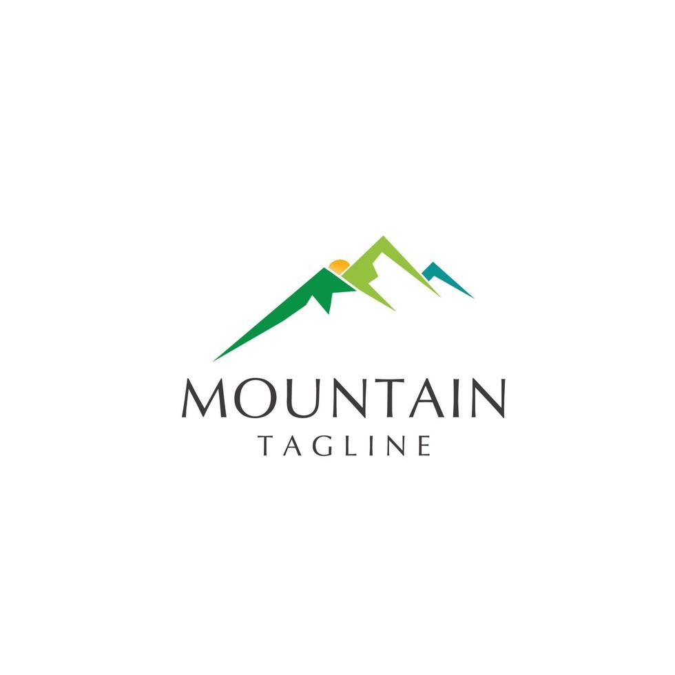 vector de icono de diseño de logotipo de montaña