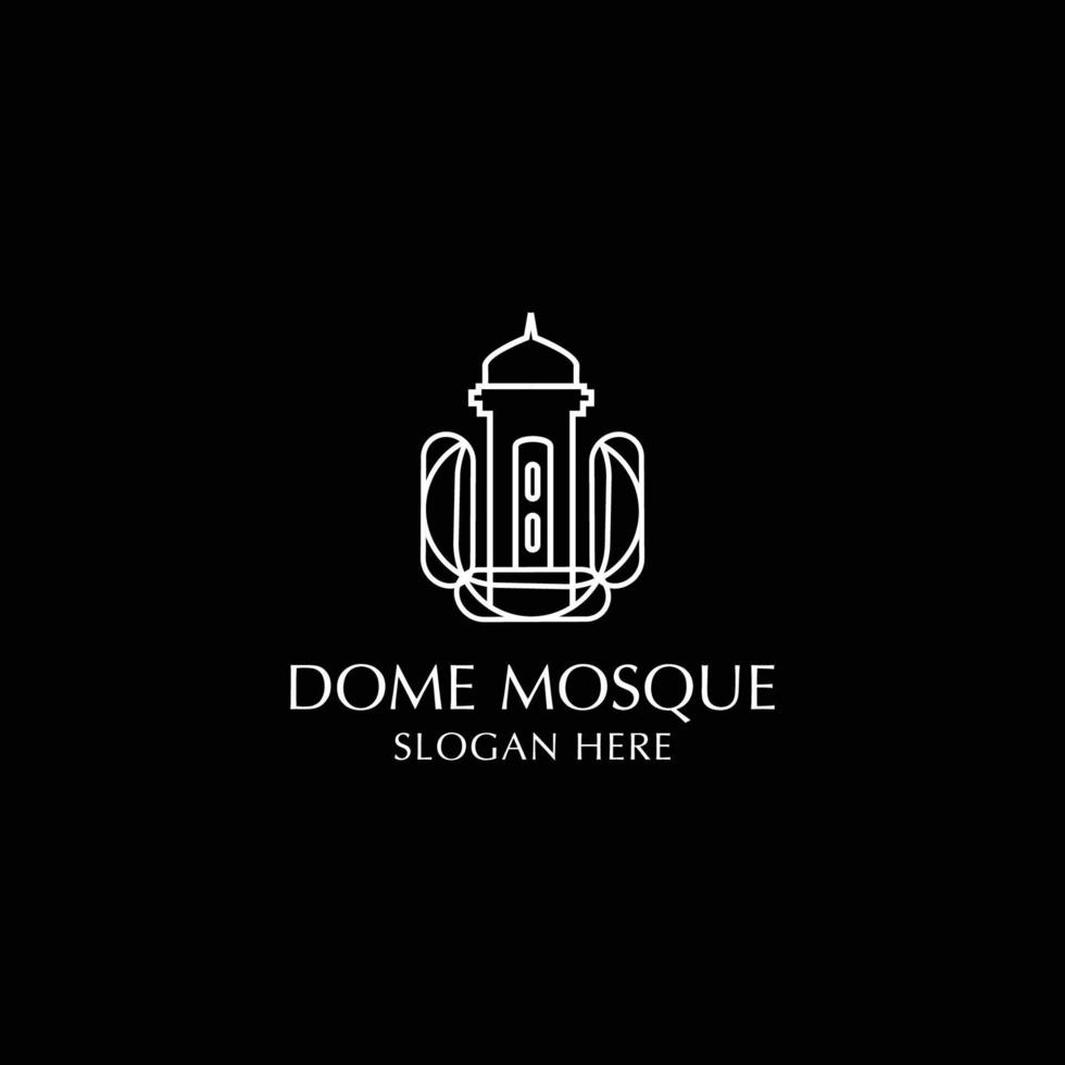 Mosque tower logo design icon template vector