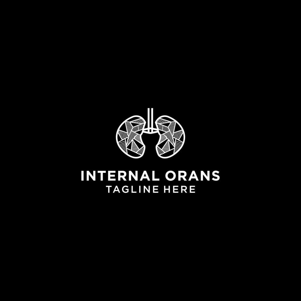 vector de diseño de icono de logotipo de orans interno