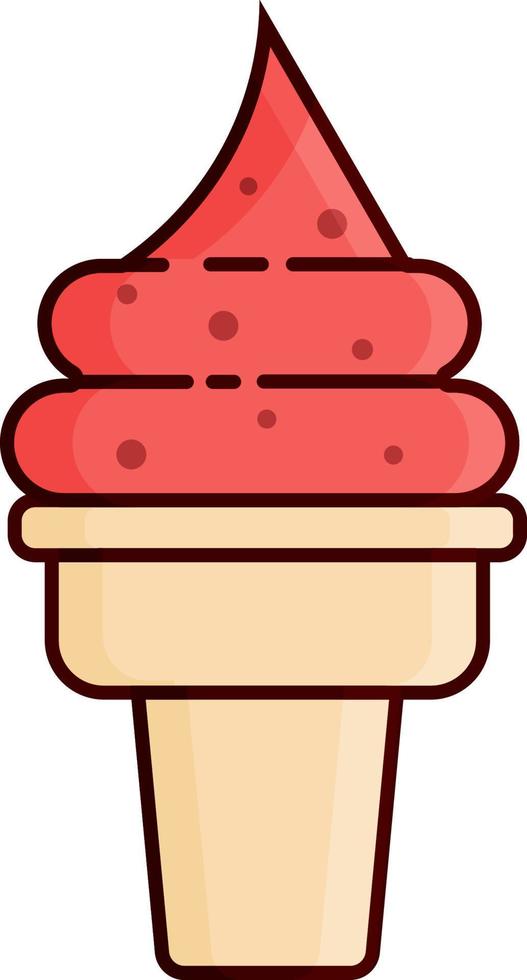 helado de fresa vector