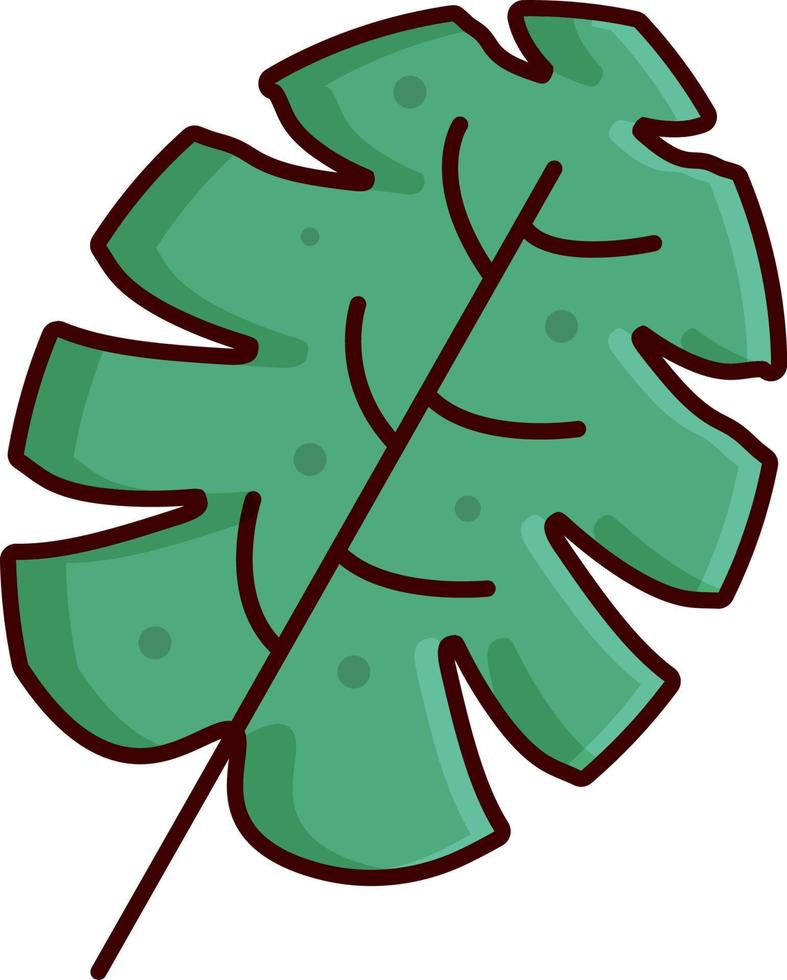 Leaf Green Monstera Illustration vector