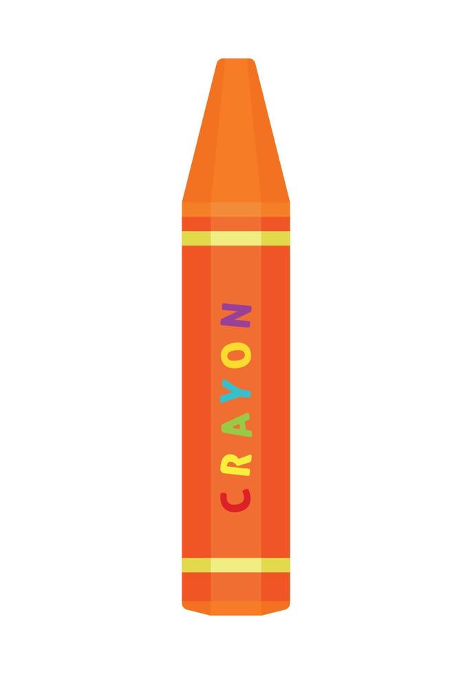 Animated Crayon Cartoon Icon Clipart for Back to School Drawing Tools Vector