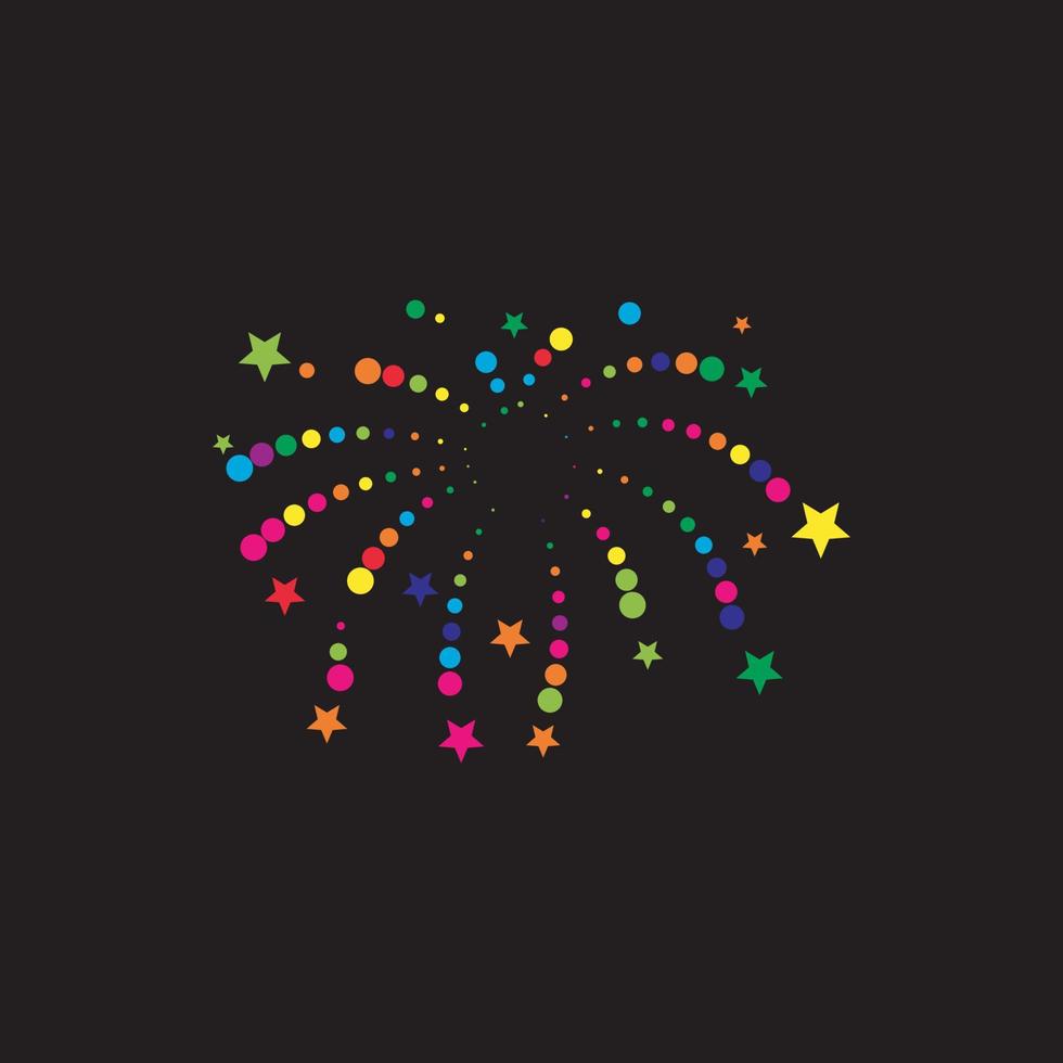 Ilustración de icono de vector de fuegos artificiales