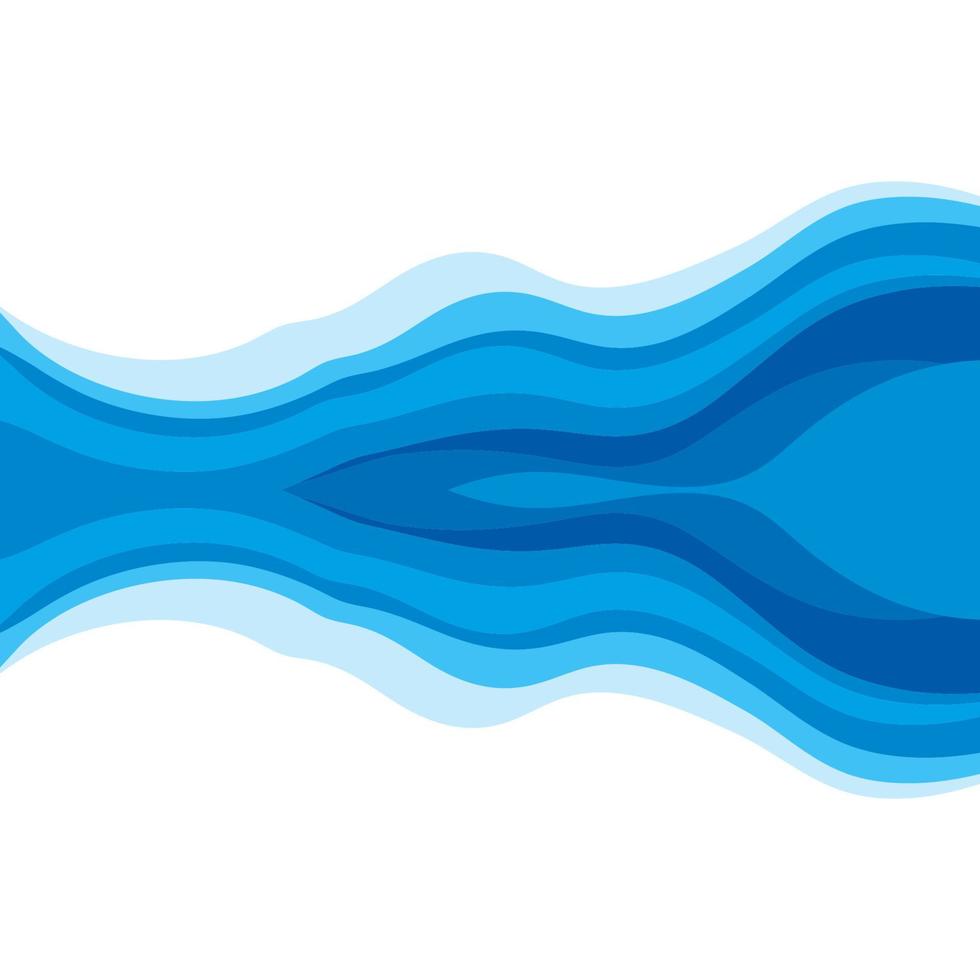 Abstract Water wave design background vector