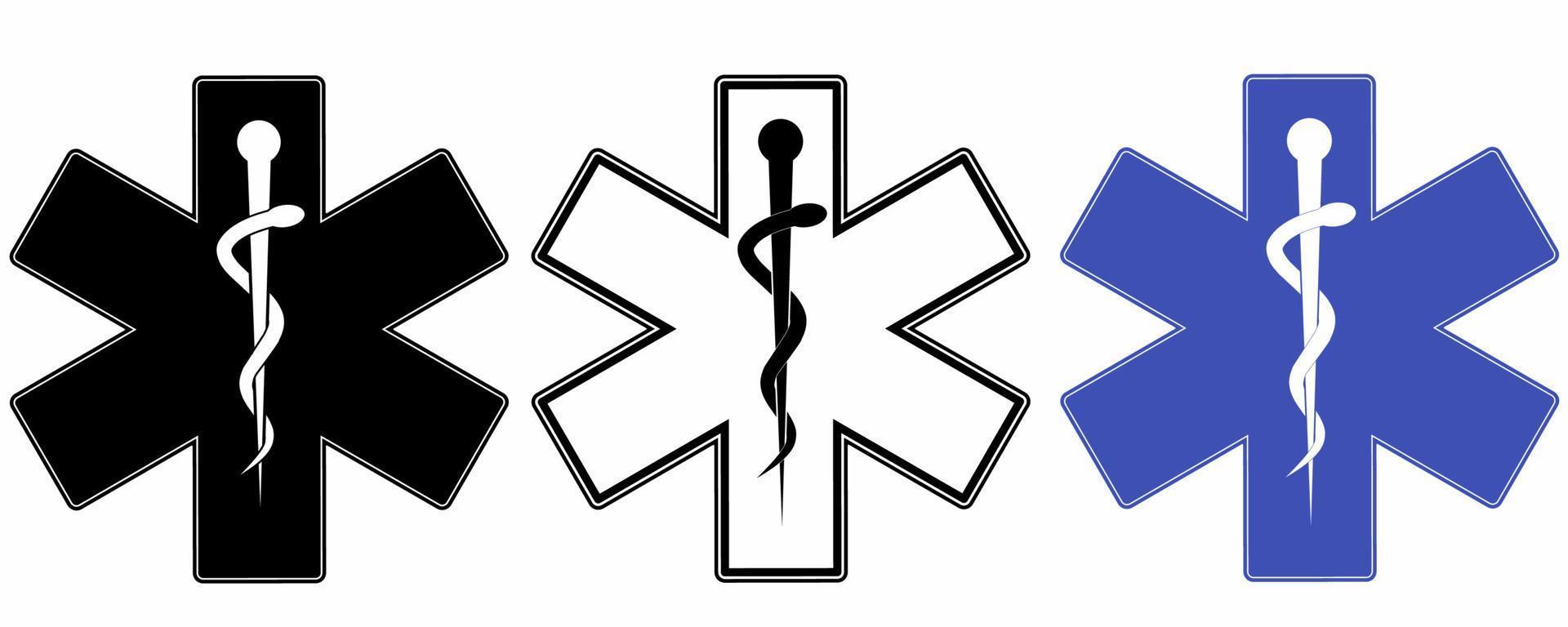 medical symbol set isolated on white background vector