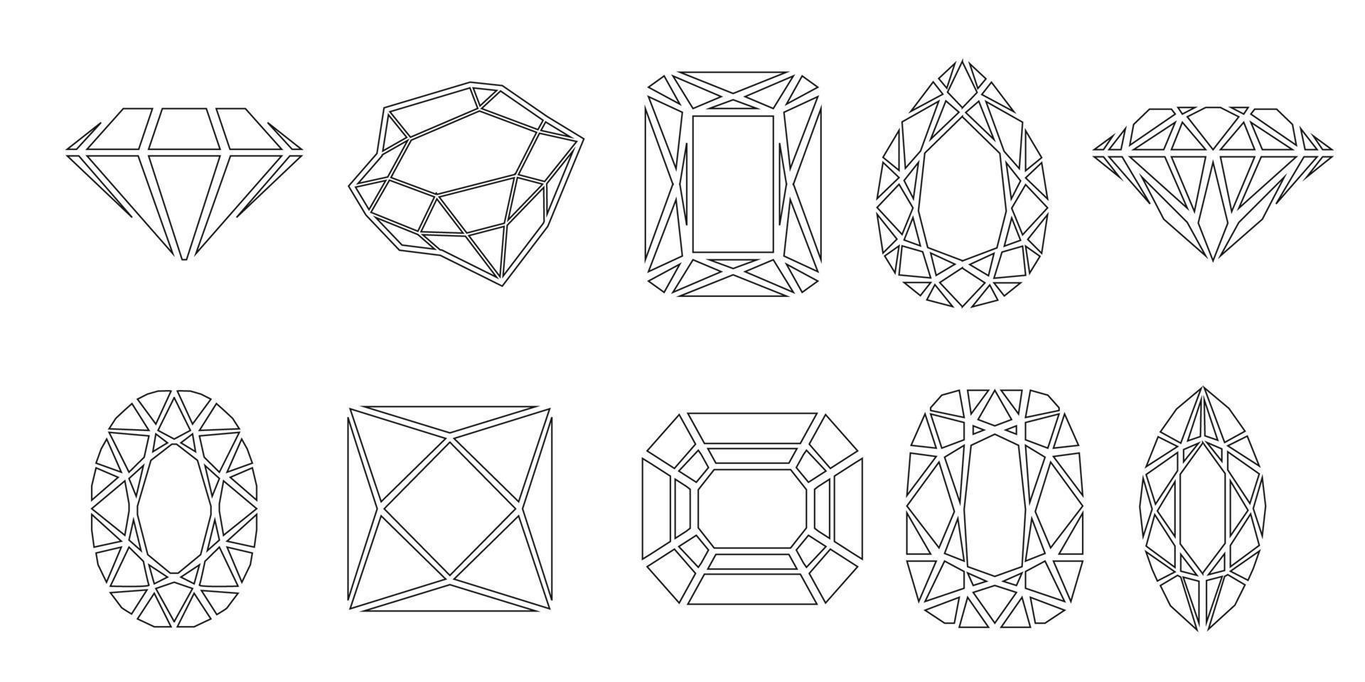 diamon rock jewerly pop art style vector