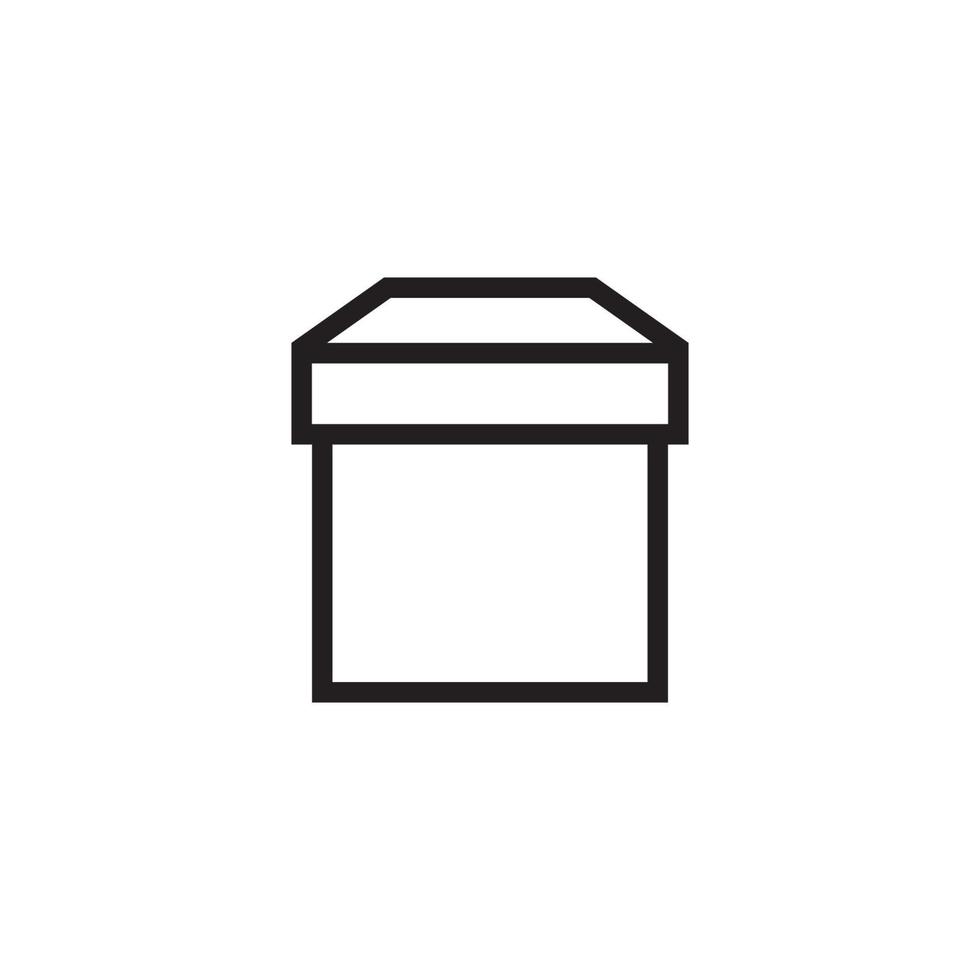 icono de ilustración de vector de caja