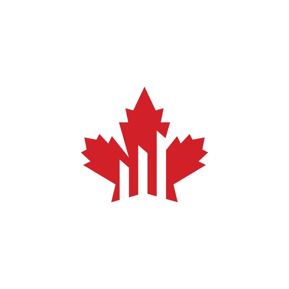 Maple leaf vector icon illustration