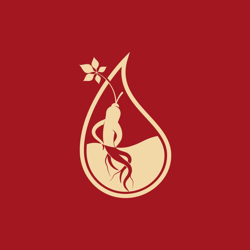 Ginseng vector icon illustration