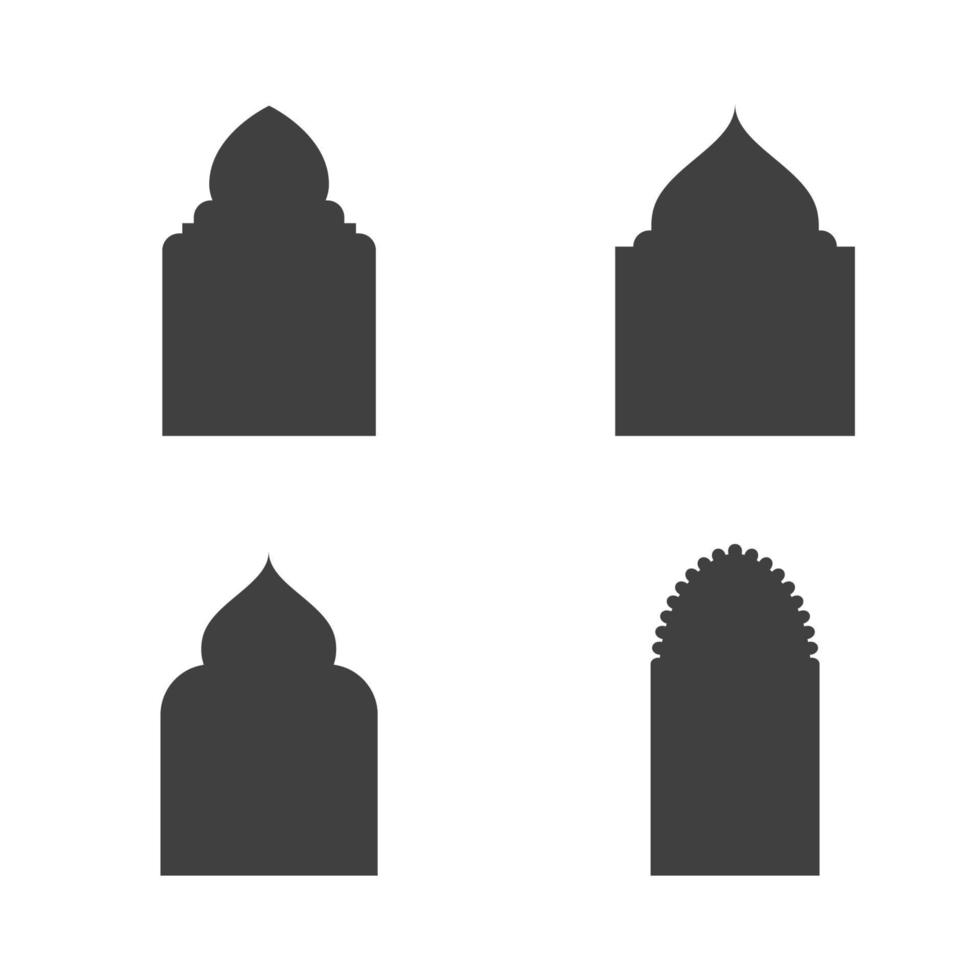 icono de vector de ventana de mezquita