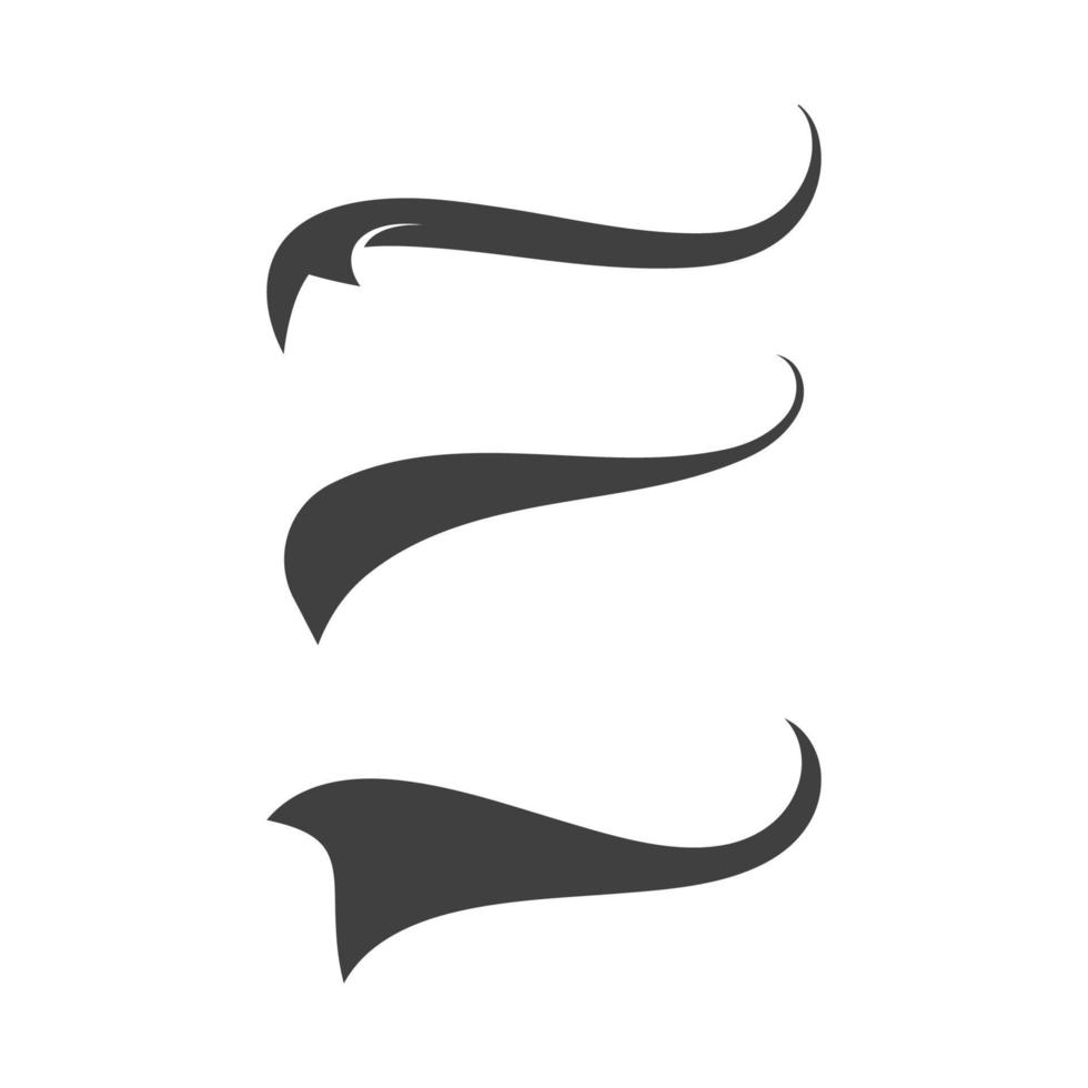 Swash and swooshes tails design vector