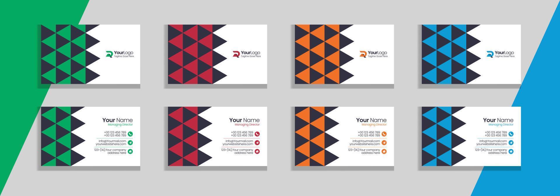 Creative And Corporate Business Card Design Template vector
