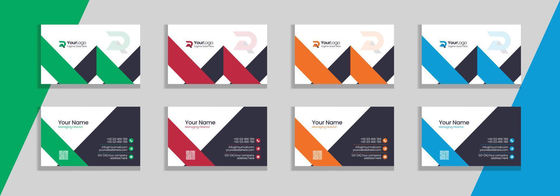 Creative And Corporate Business Card Design Template vector