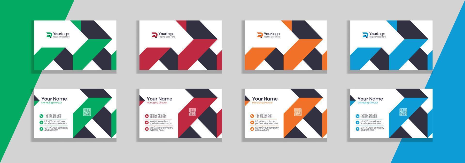 Creative And Corporate Business Card Design Template vector