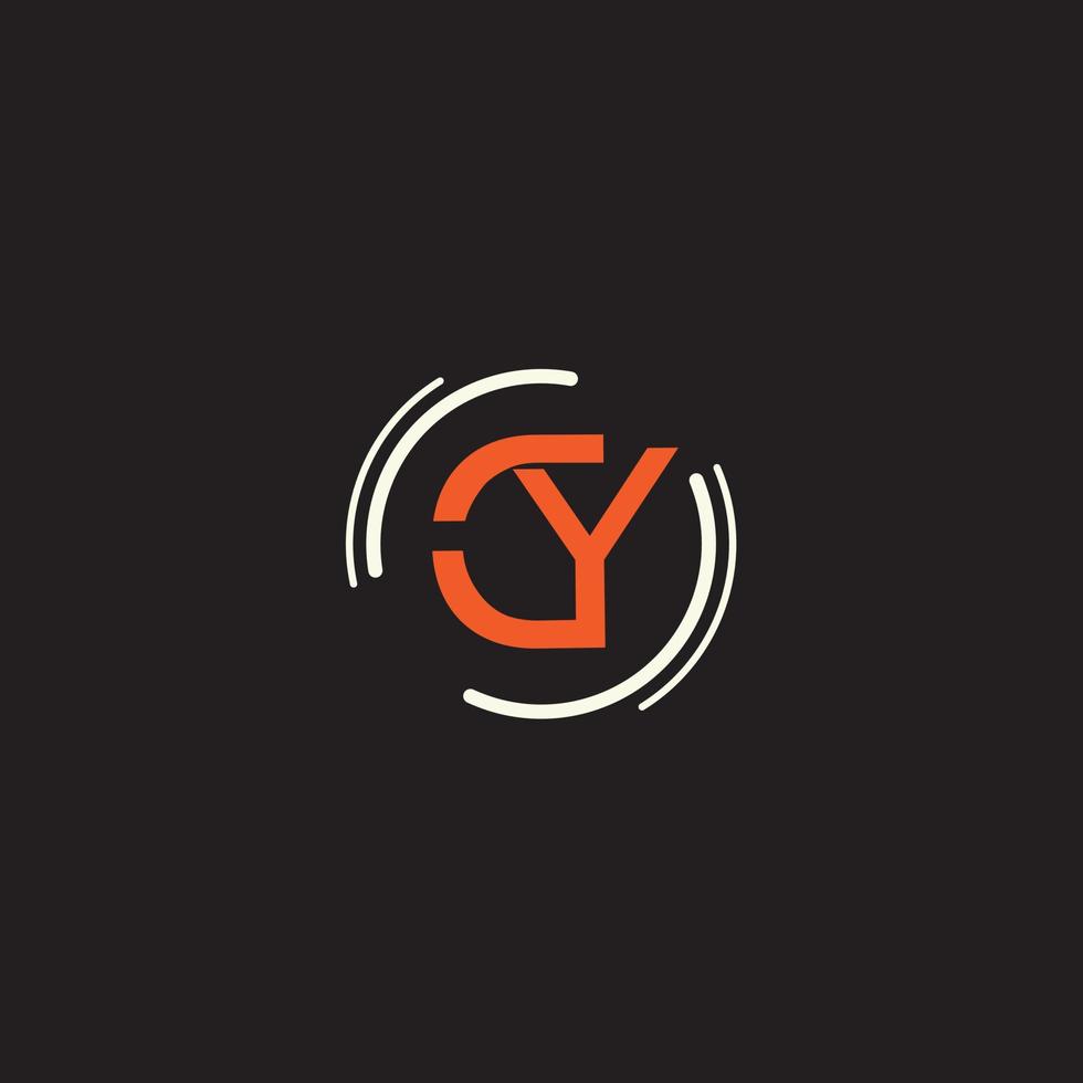 gy simple limpio moderno estilo letras iniciales logo vector