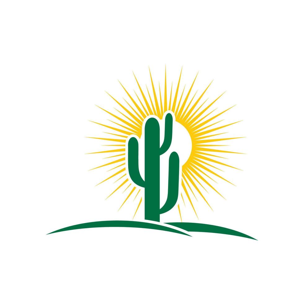 plantilla de logotipo de icono de cactus vector