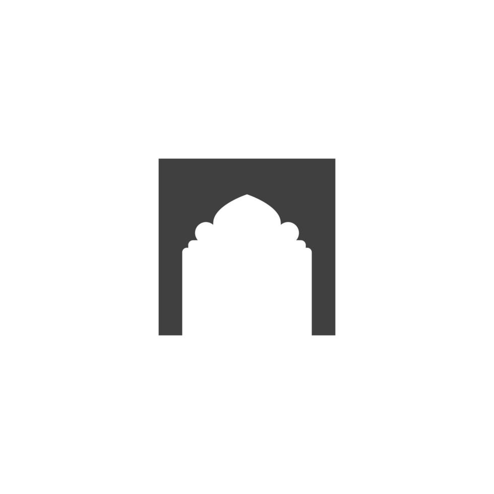 Mosque window vector icon