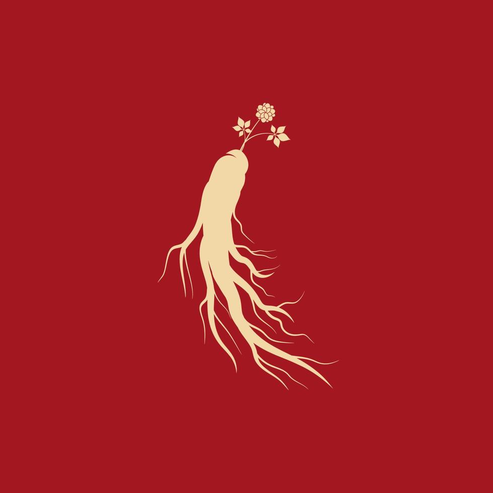 Ginseng vector icon illustration