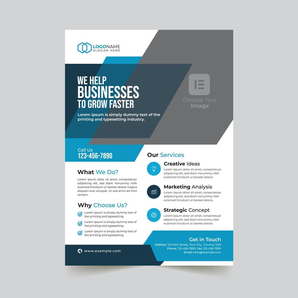 Creative corporate modern business flyer template design vector