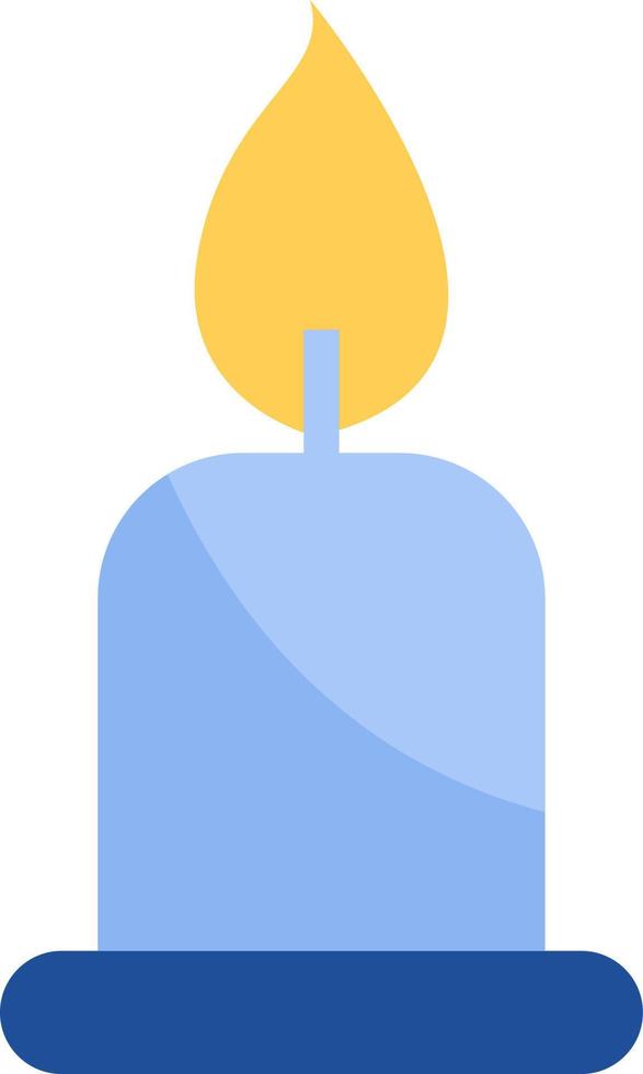 Winter candle, illustration, vector, on a white background. vector