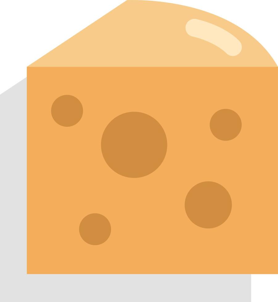 Italian piece of cheese, icon illustration, vector on white background
