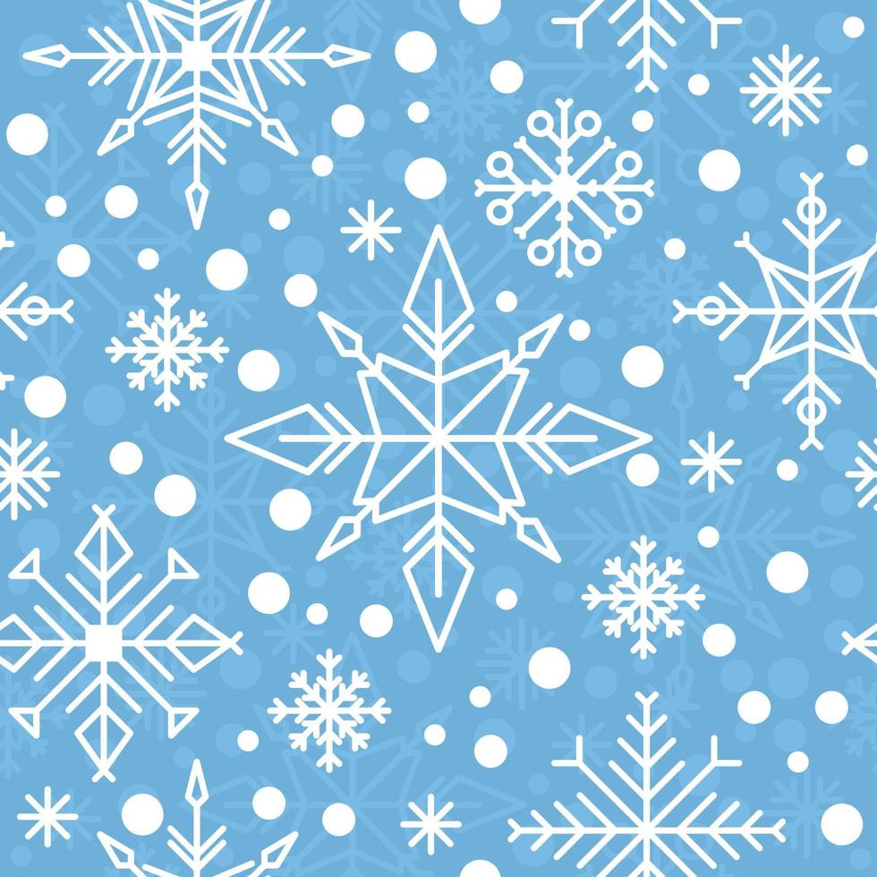 Fondo transparente de copos de nieve vector