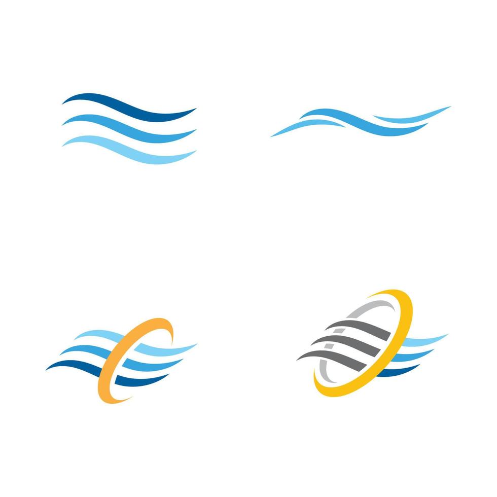 Water wave icon vector