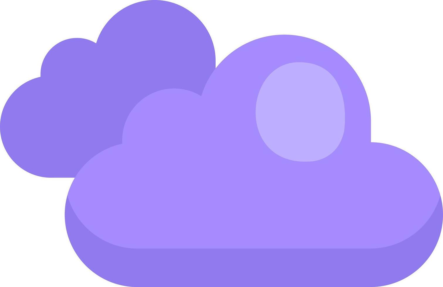Two clouds, illustration, vector on a white background.