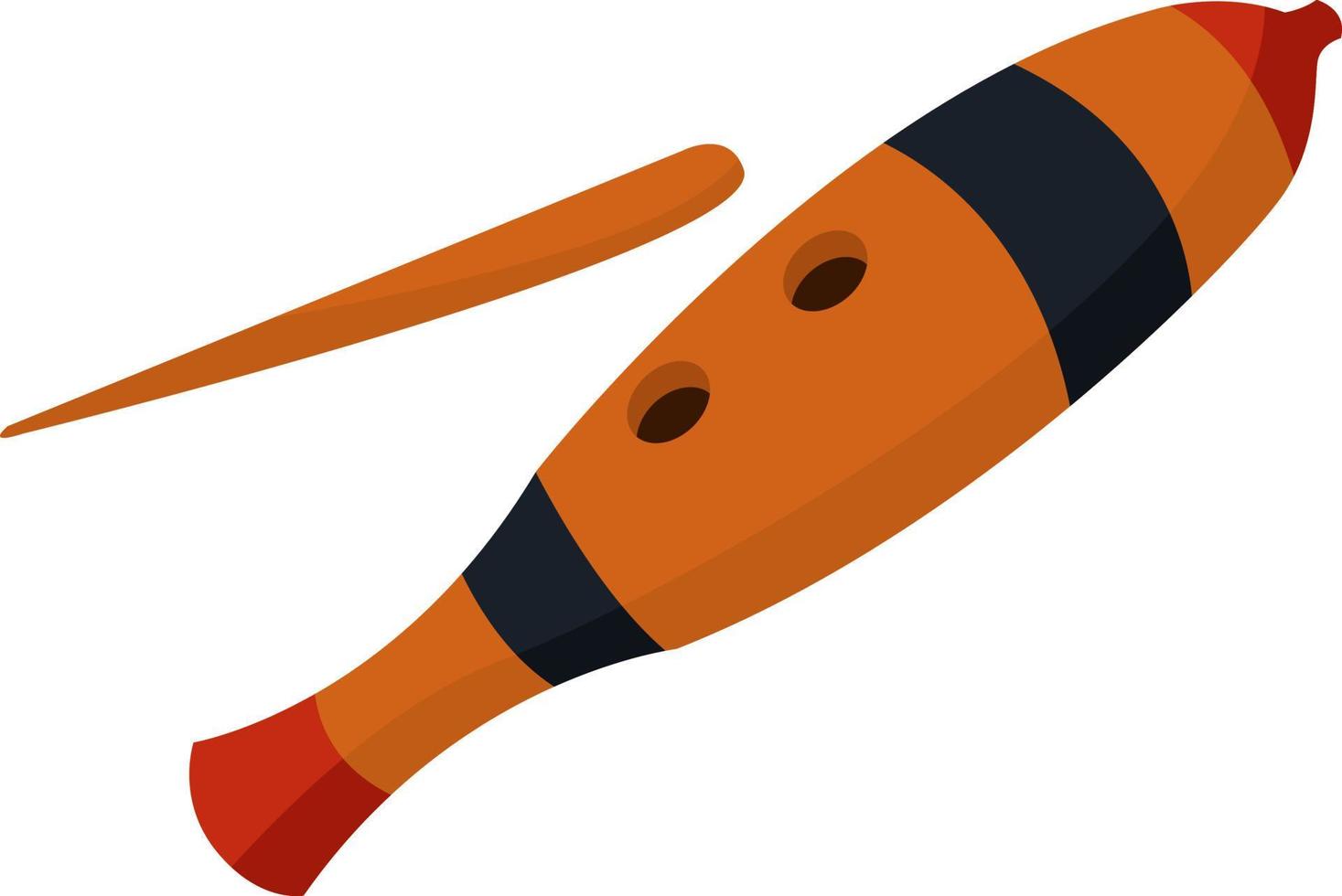 Guiro instrument, illustration, vector on white background 13637467