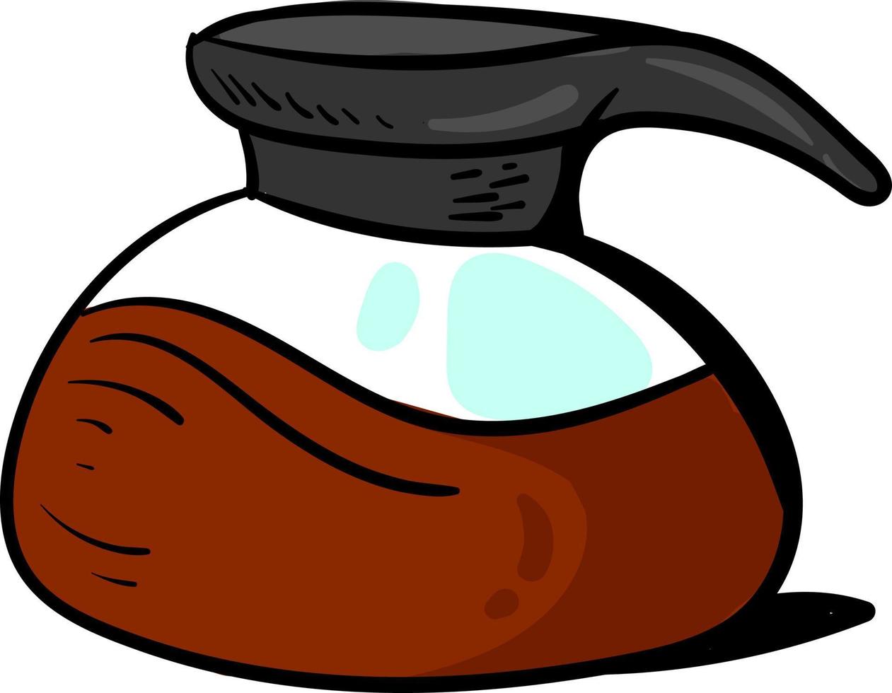 Coffee pot, illustration, vector on white background