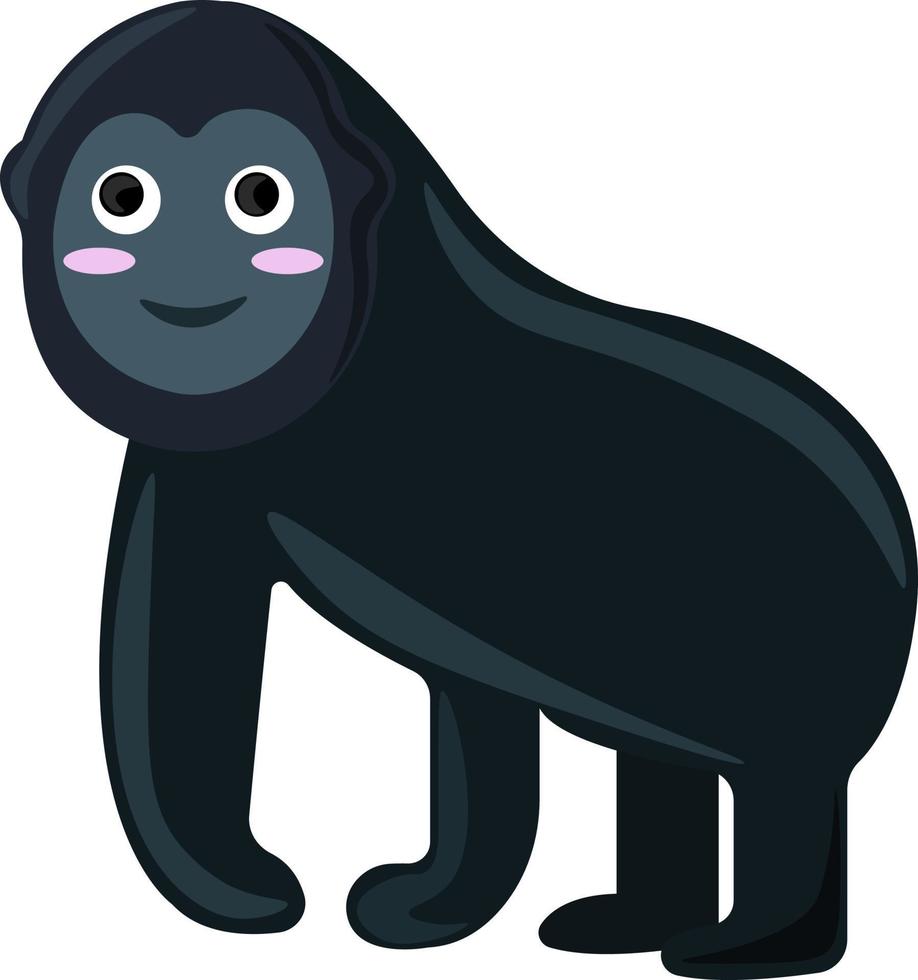 Cute gorilla, illustration, vector on white background.