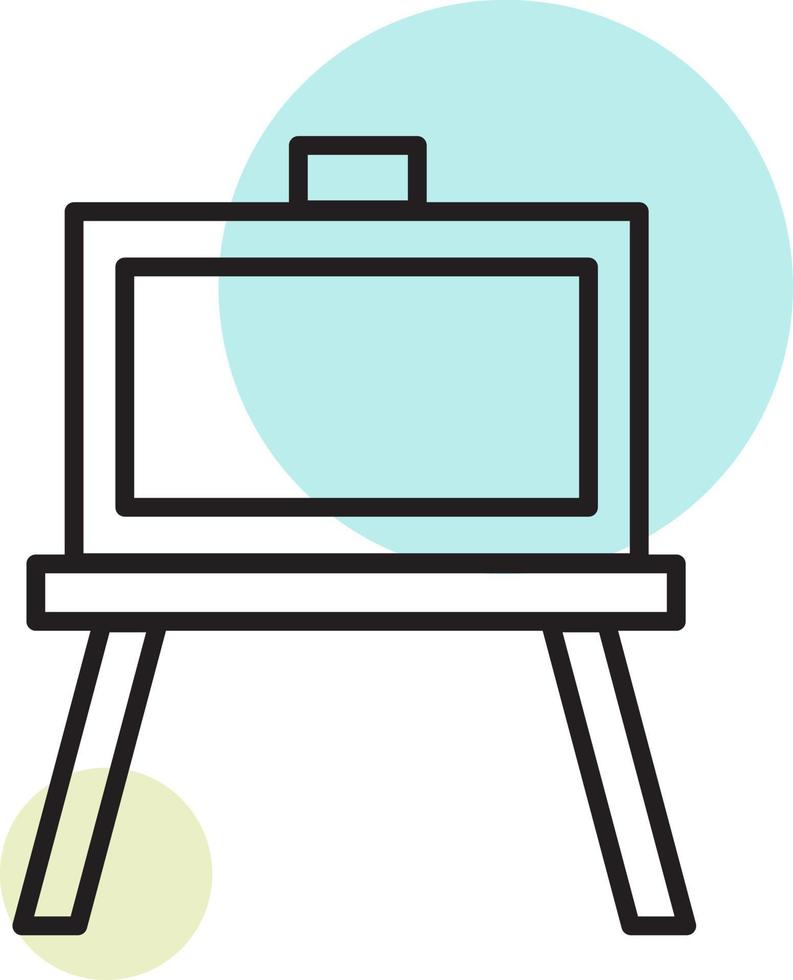 Smart board, illustration, vector on white background.