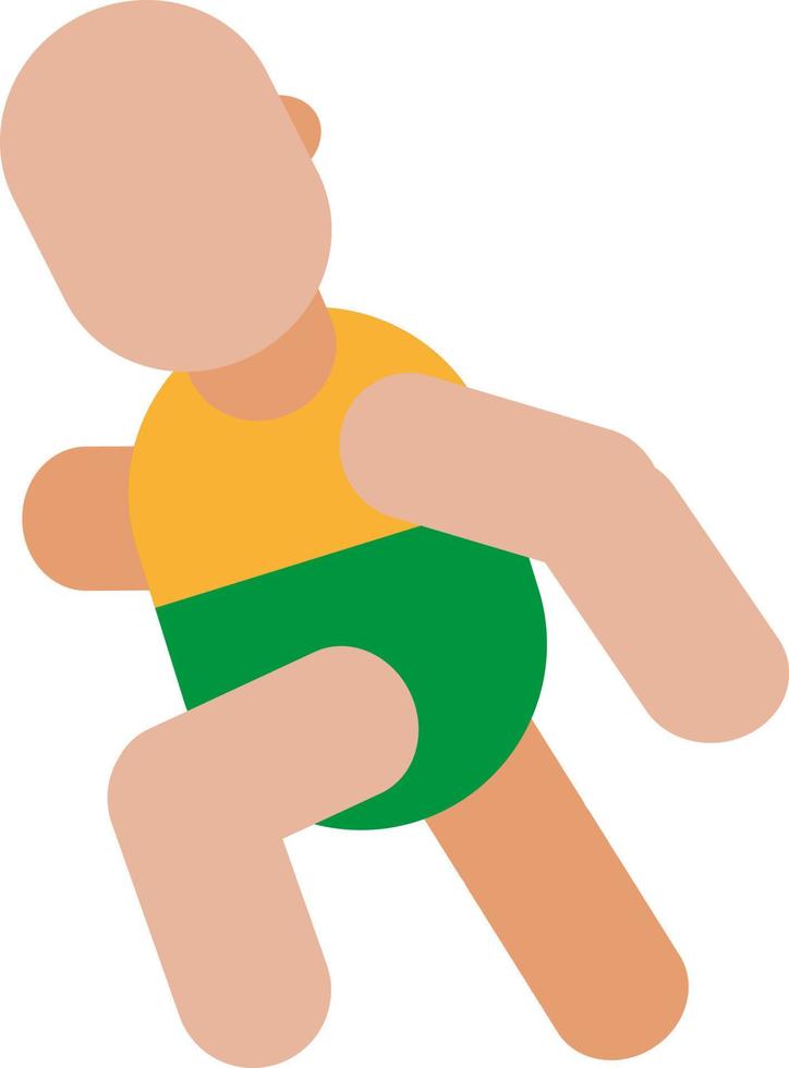 Gymnastics race walking, illustration, vector on a white background.