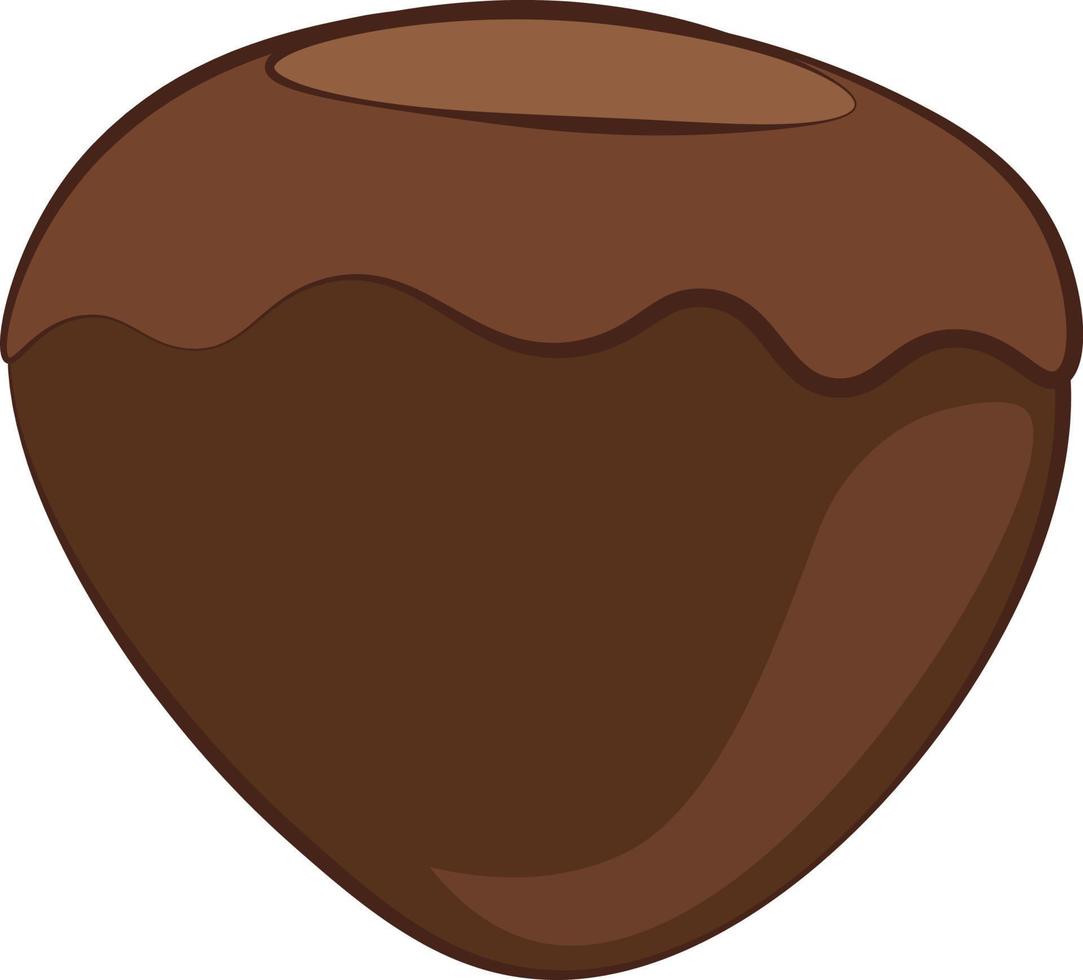 A nut, vector or color illustration.