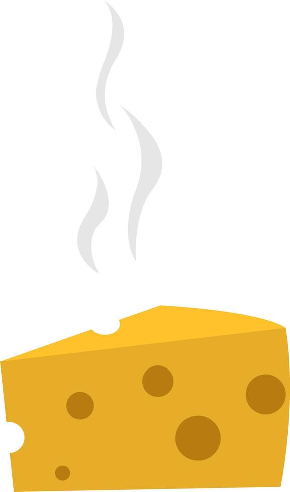 Yellow cheese, illustration, vector on white background.
