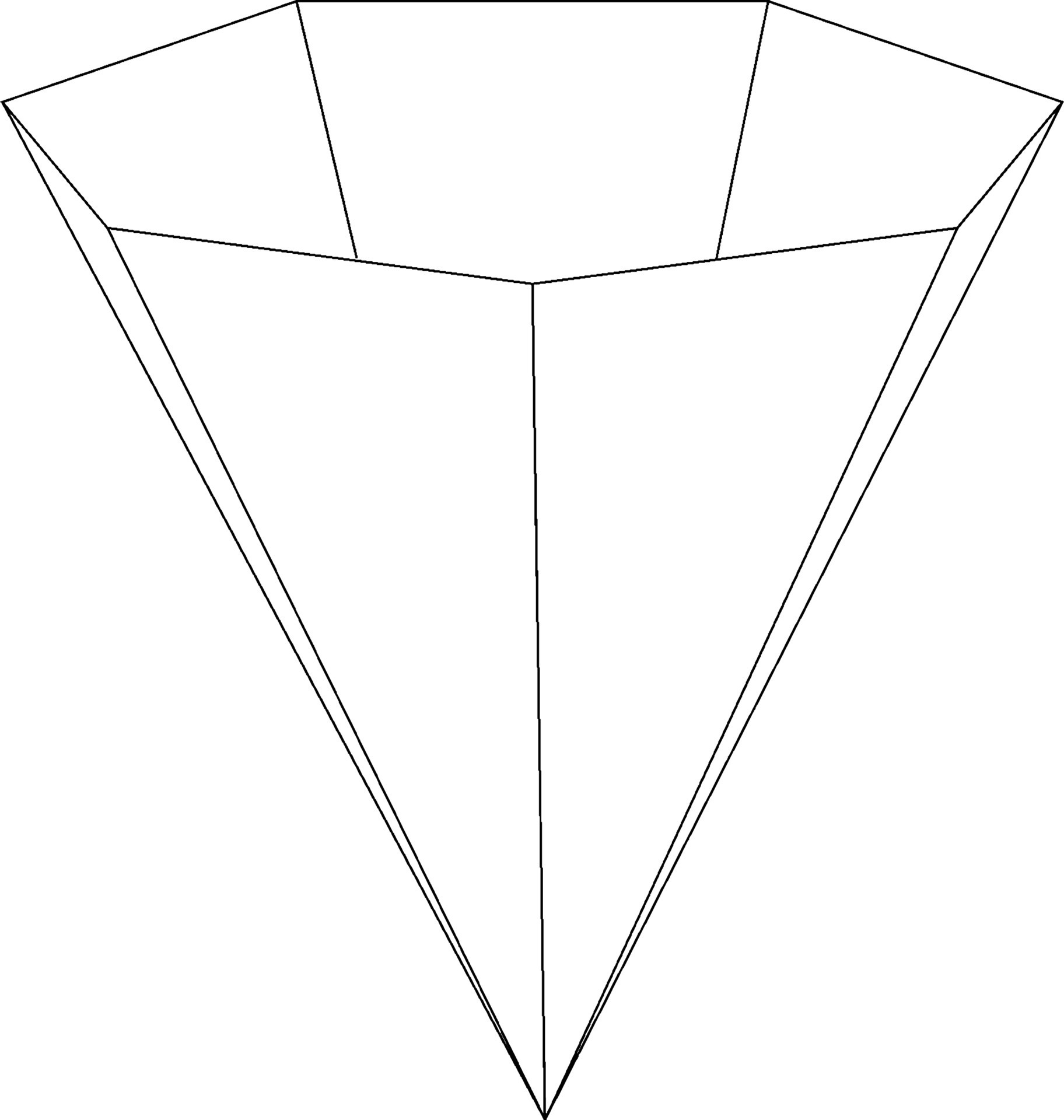 Inverted Septagonal, Heptagonal Pyramid, vintage illustration 13637868 ...