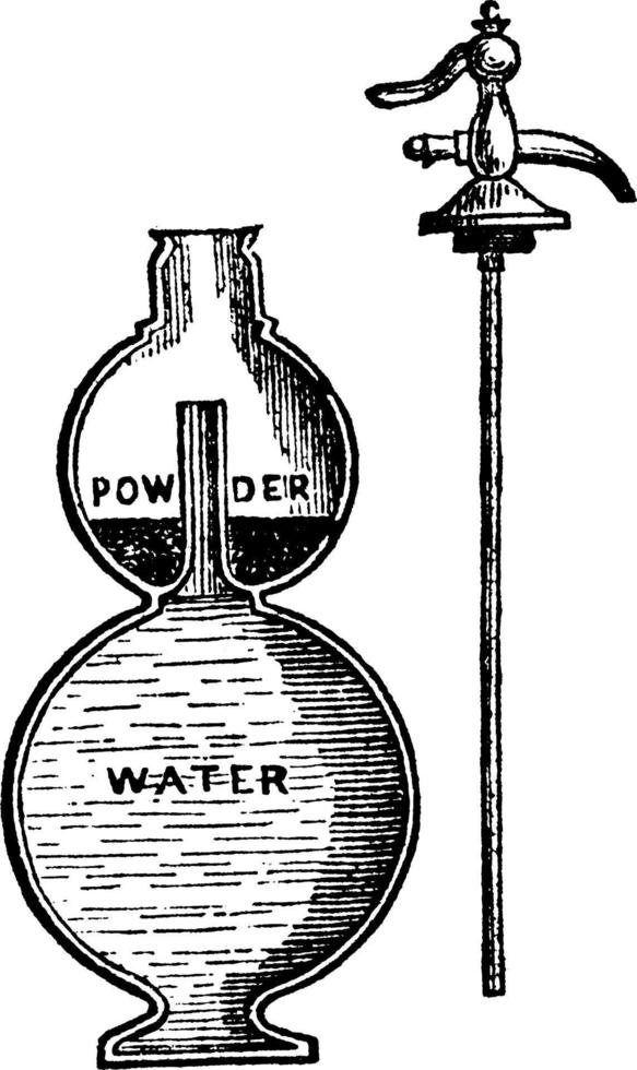 agua de soda, ilustración vintage. vector