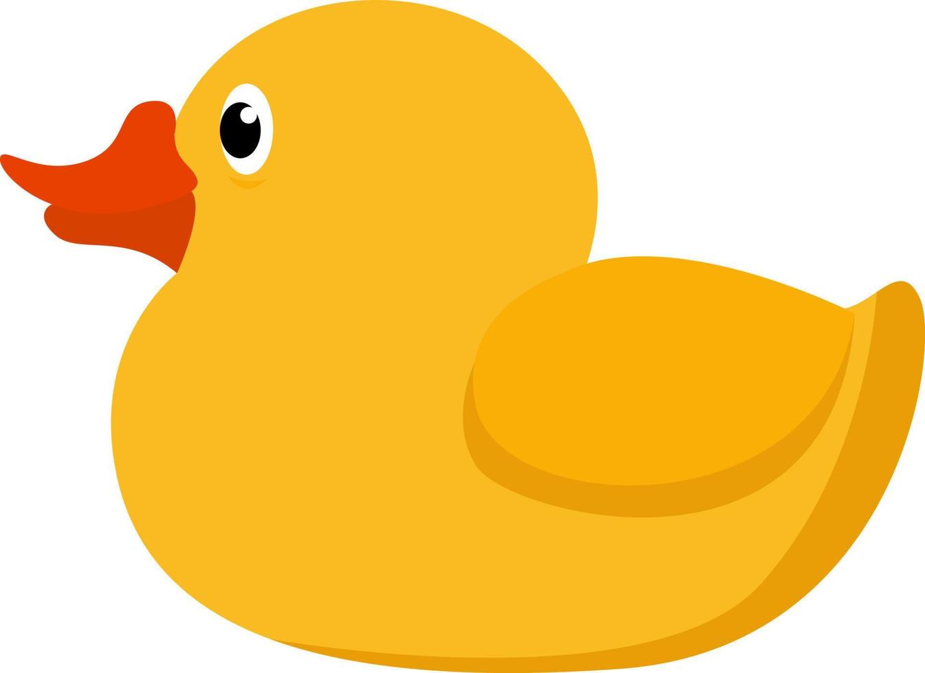 Bath duck, illustration, vector on white background.