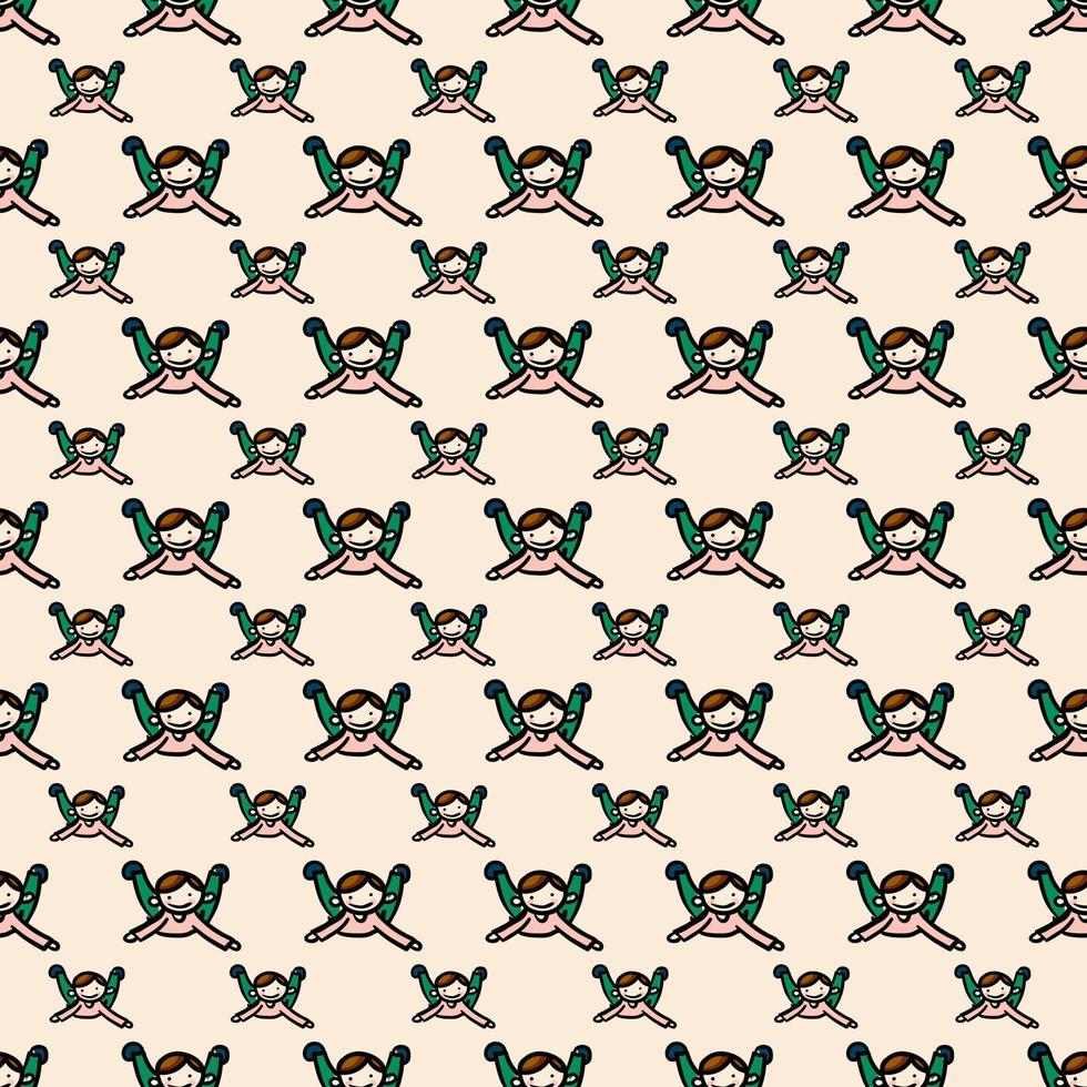 Boy flying pattern, illustration, vector on white background