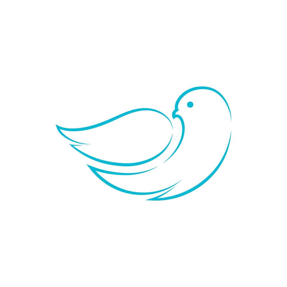 Bird wing Dove icon Template vector
